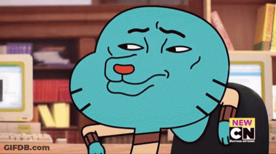 Sneaky Gumball Funny Facial Expression GIF