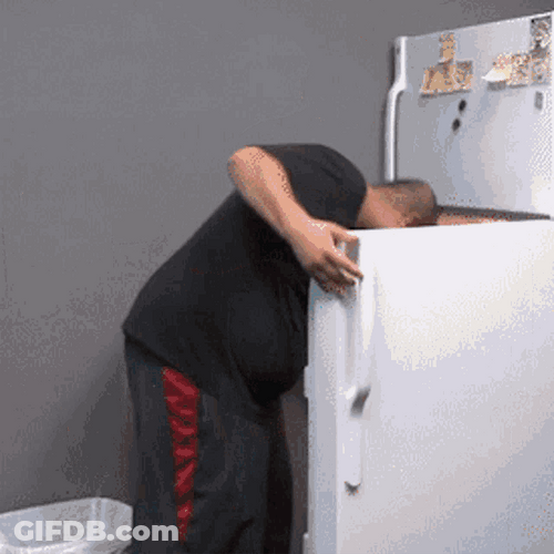 Sneaky Man Eating GIF
