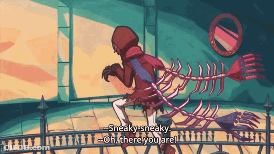 Sneaky Shocked Anime GIF