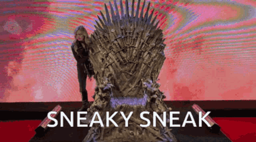Sneaky Sneak Sitting Woman GIF