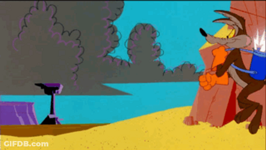 Sneaky Wile E Coyote Walking On Tiptoe GIF