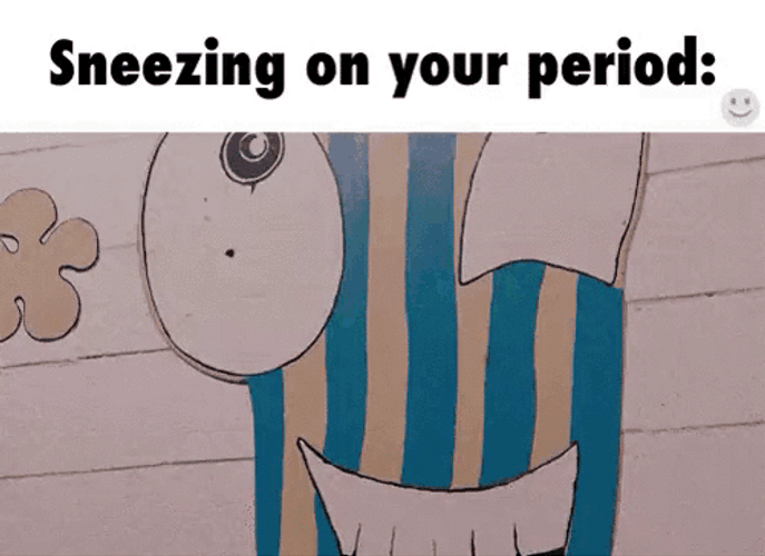 Sneezing On Period Visual Representation GIF