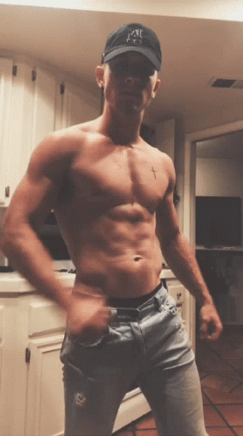 Snejni Mische Flexing His Abs GIF