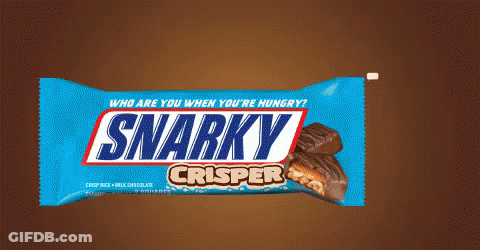 Snickers Bar Saying Snarky Crisper GIF