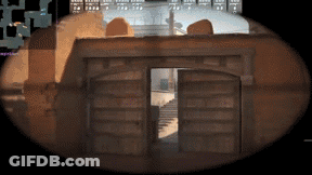 Sniper Scope Doorway Building Stairs GIF