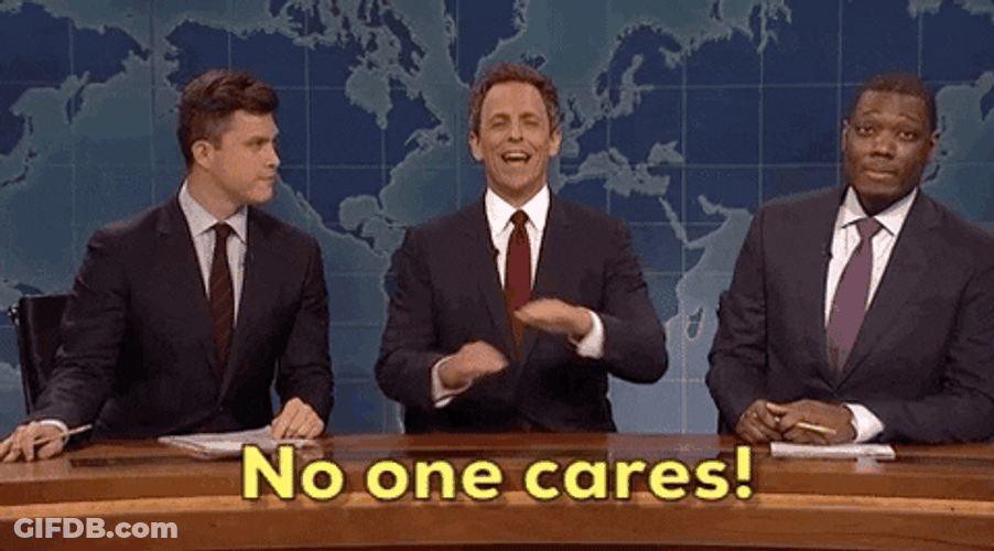 SNL Host Seth Meyers No One Cares GIF