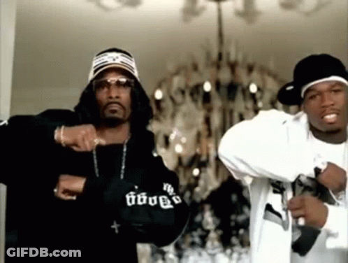 Snoop Dogg And 50 Cent Standing Together GIF