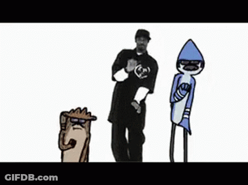 Snoop Dogg And Regular Show Characters GIF