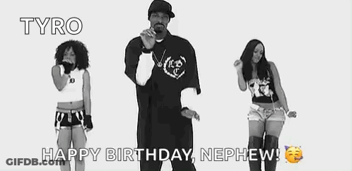 Snoop Dogg And Two Women Are Dancing Together In A Black And White Photo . GIF