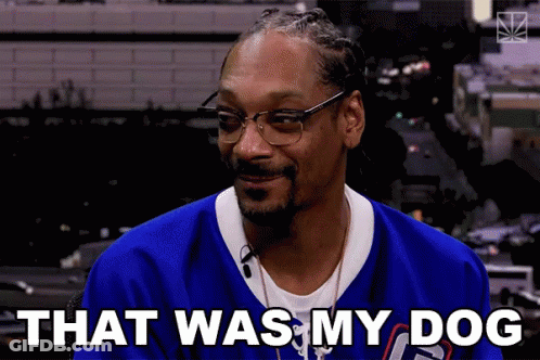 Snoop Dogg Blue Jersey Glasses That Was My Dog GIF