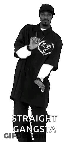 Snoop Dogg Dancing Black White Saying Straight Gangsta GIF