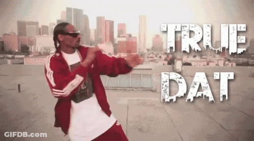 Snoop Dogg Dancing On Rooftop Saying True Dat GIF