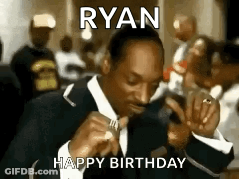 Snoop Dogg Eating Fork Says Happy Birthday Ryan GIF