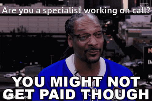 Snoop Dogg In A Blue Shirt Says " You Might Not Get Paid Though " GIF