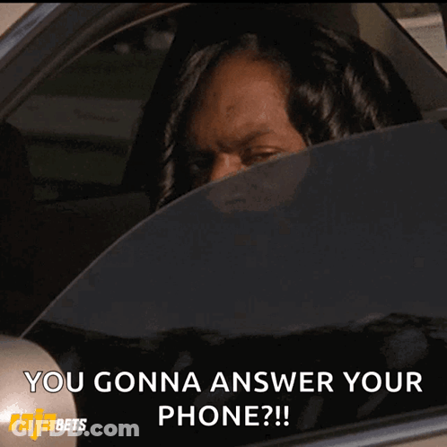 Snoop Dogg In Car Says You Gonna Answer Your Phone GIF