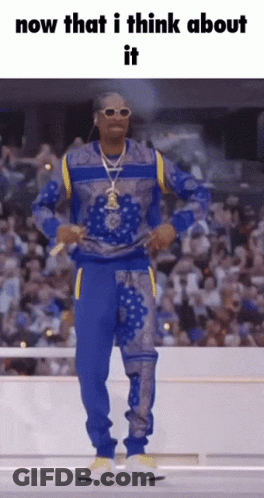 Snoop Dogg In Front Of Crowd Saying Now That I Think About It GIF