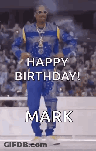 Snoop Dogg Is Dancing In Front Of A Crowd And Saying `` Happy Birthday ! `` GIF