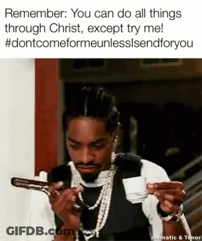 Snoop Dogg Is Holding A Gun And A Cup Of Coffee In This Meme . GIF