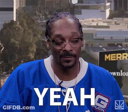 Snoop Dogg Is Wearing A Blue Jersey And Says Yeah GIF