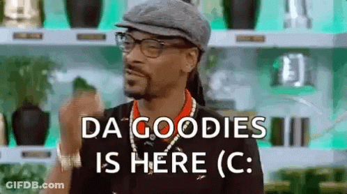 Snoop Dogg Is Wearing A Hat And Glasses And Is Talking About Da Goodies Is Here . GIF