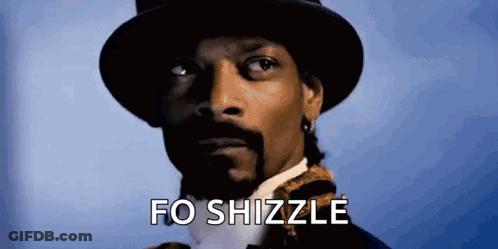 Snoop Dogg Is Wearing A Top Hat And Bow Tie And Says Fo Shizzle GIF