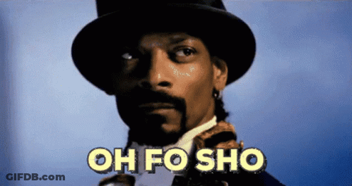 Snoop Dogg Is Wearing A Top Hat And Tie And Says Oh Fo Sho GIF