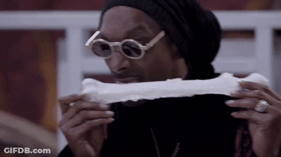 Snoop Dogg Licking Bone GIF
