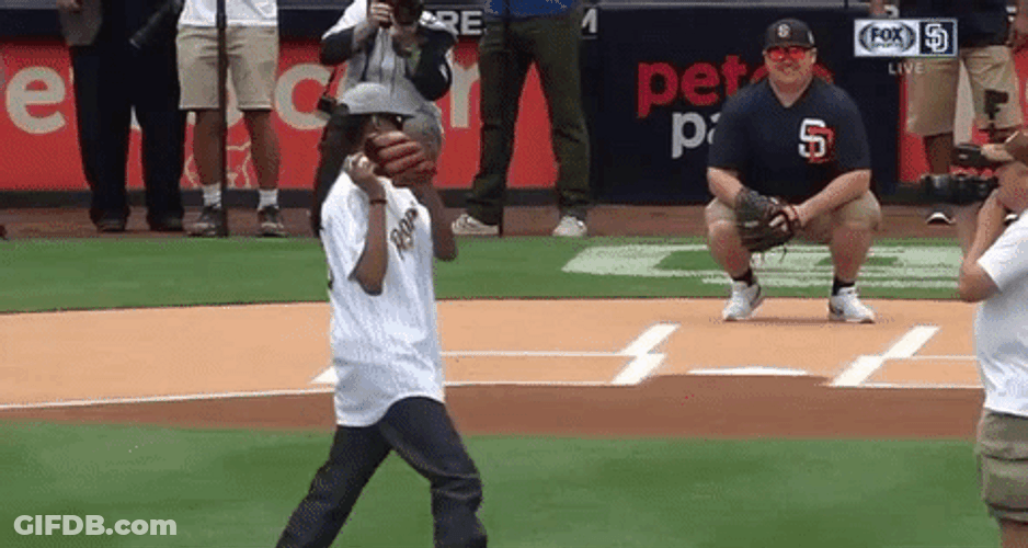 Snoop Dogg Pitching On Baseball Game GIF