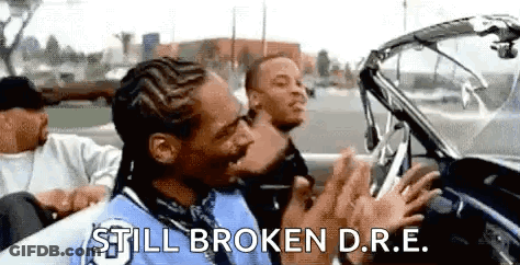 Snoop Dogg Sitting In Car Says Still Broken D.R.E GIF