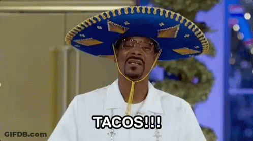 Snoop Dogg Wearing Blue Sombrero Saying Tacos GIF
