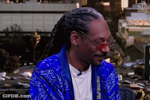 Snoop Dogg Wearing Sunglasses And Blue Bandana GIF
