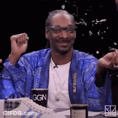 Snoop Dogg With Coffee And Shoes GIF