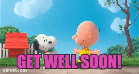 Snoopy And Charlie Brown Get Well So GIF