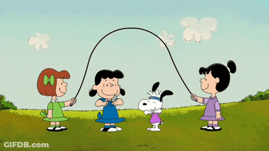 Snoopy And Friends Jumping Rope GIF