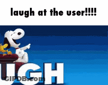 Snoopy And Woodstock Are Laughing At The User GIF