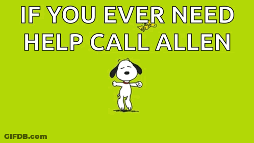 Snoopy And Woodstock Call Allen GIF