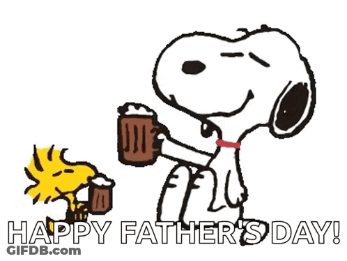 Snoopy And Woodstock Father's Day Beer Mug GIF