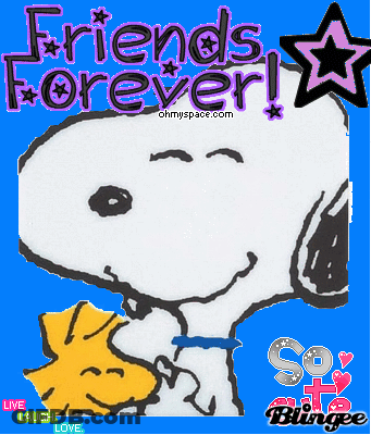 Snoopy And Woodstock Friends Forever GIF
