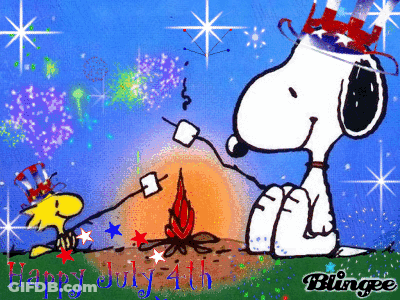Snoopy And Woodstock Roasting Marshmallows GIF