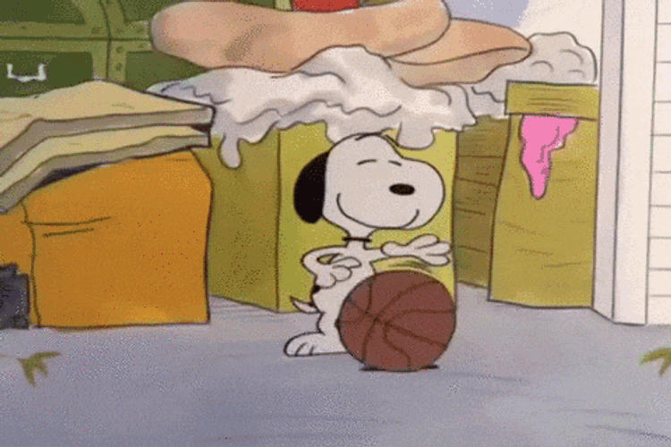 Snoopy Basketball GIF