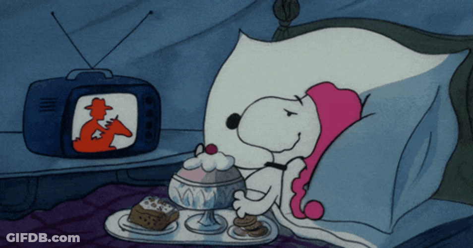Snoopy Bedtime GIF