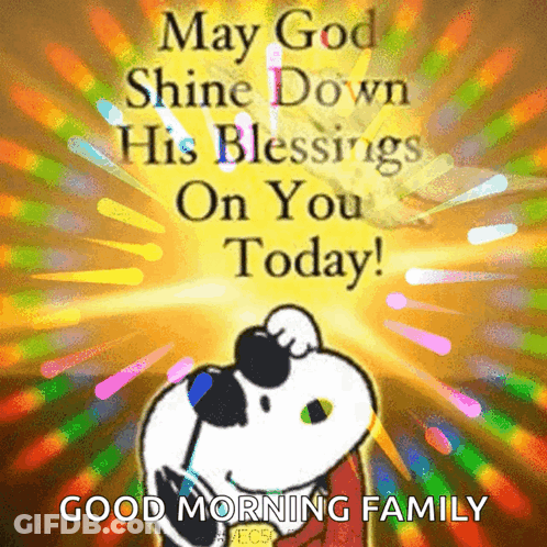 Snoopy Blessings Good Morning GIF