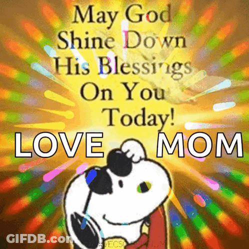 Snoopy Blessings May God Shine GIF
