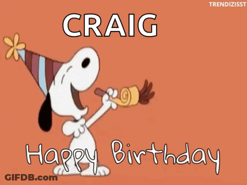 Snoopy Blowing Party Horn Craig GIF
