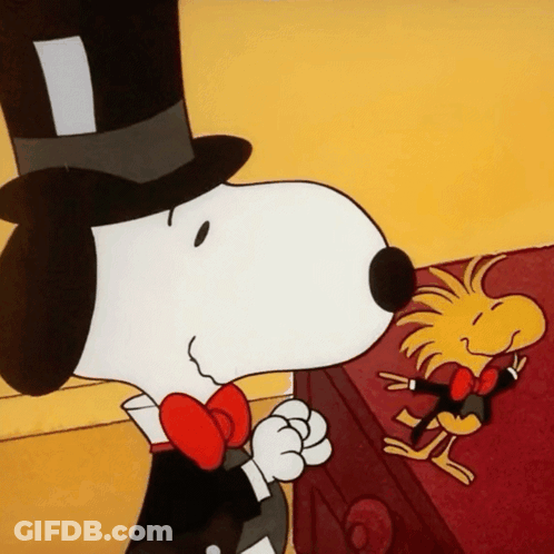 Snoopy By Christmas Tree Saying Happy Holidays Ja GIF