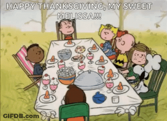 Snoopy Characters Animated Thanksgiving GIF
