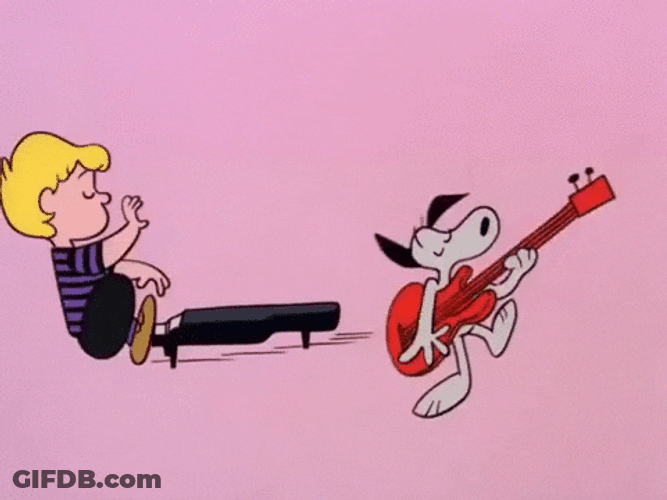 Snoopy Charlie Brown Musicians GIF