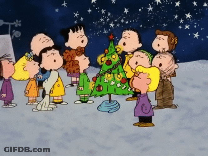 Snoopy Christmas Group Singing GIF
