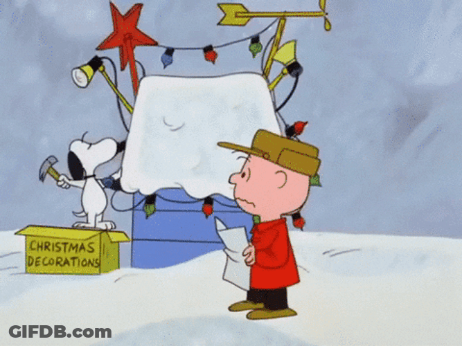 Snoopy Christmas House Decoration GIF