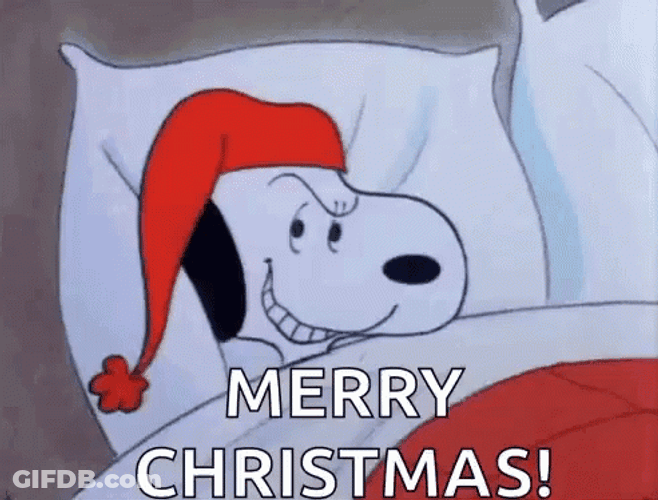 Snoopy Christmas Naughty Smile GIF